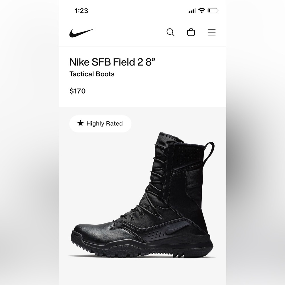 Nike SFB Field Black Tactical Boot